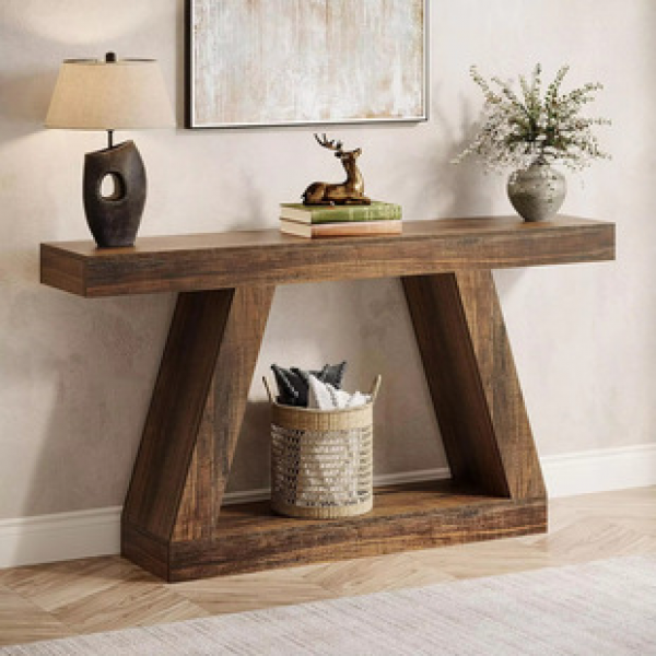 Ancient Wabi Sabi style desk in the entrance table, homestay desk, table, strip table, vintage table, end view table, light luxury American entrance table