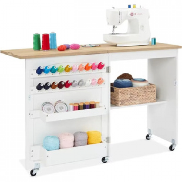 Cross border folding sewing table multifunctional process station and compact side table suitable for various household sewing machine work