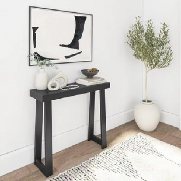 Solid wood entrance table against the wall, Chinese style narrow table, simple modern entrance table, small strip table, long edge table, extremely narrow entrance cabinet