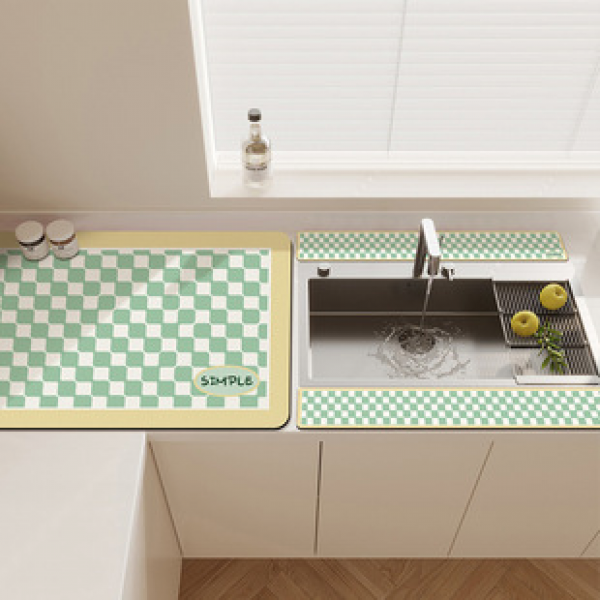 Bar counter coffee machine, water absorbing table mat, kitchen countertop drain, simple, no wash, heat insulation, anti overflow mat, bowl and basin drying mat