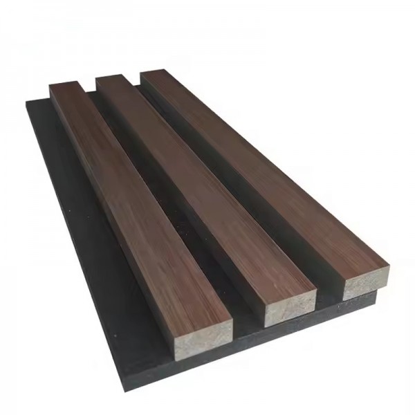 European Modern Style Timber Interior Living Room Slatted Wood Cladding Decoration Wall Acoustic Reduce Voice Panels