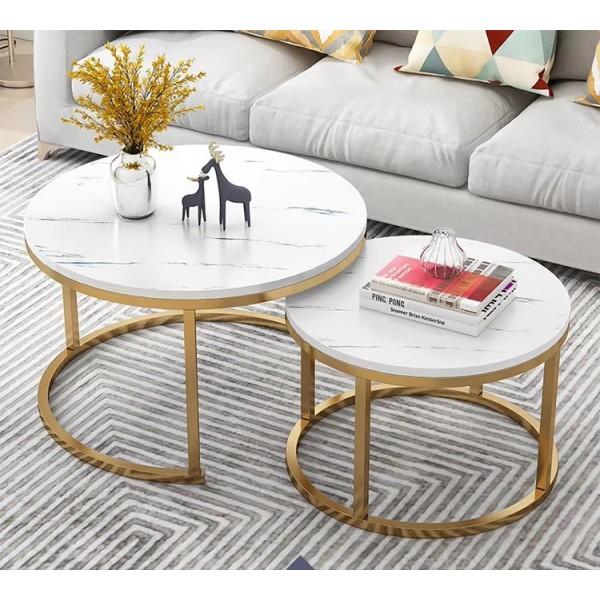Wood Various Material Top Marble Texture Wrought Iron Minimalist Office Home Living Room Furniture Luxury Coffee Table