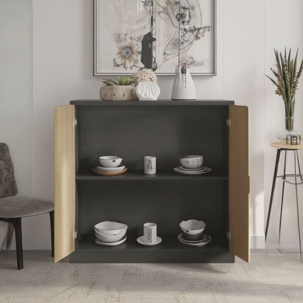Wholesale OEM Narrow Console Table Black Sideboard Buffet Cabinet with Storage for Dining Room Kitchen Living Room
