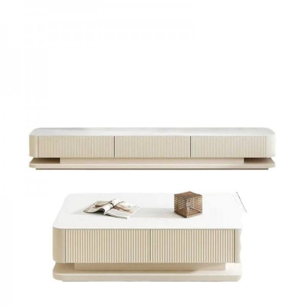 Modern Luxury Wood Furniture Set for Home for Living Room Dining Includes TV Cabinet Coffee Table Meuble TV Wall for Apartment