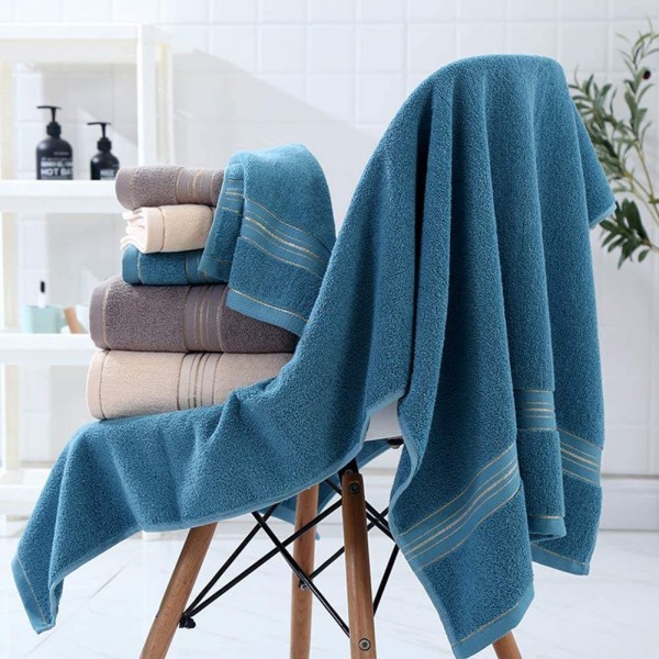 Luxury 100% cotton 3-piece bath towel set, soft and durable, ultra-fine fibre, hotel-quality face and bathroom towel set