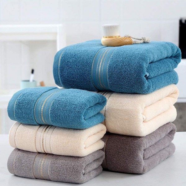 Luxury 100% cotton 3-piece bath towel set, soft and durable, ultra-fine fibre, hotel-quality face and bathroom towel set