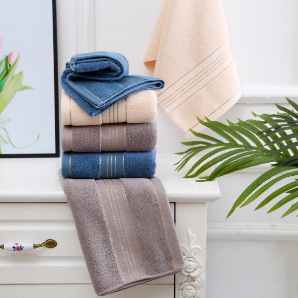 Luxury 100% cotton 3-piece bath towel set, soft and durable, ultra-fine fibre, hotel-quality face and bathroom towel set