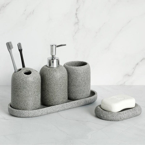 Decorative accessories Home accessories Resin bathroom set with soap dispenser