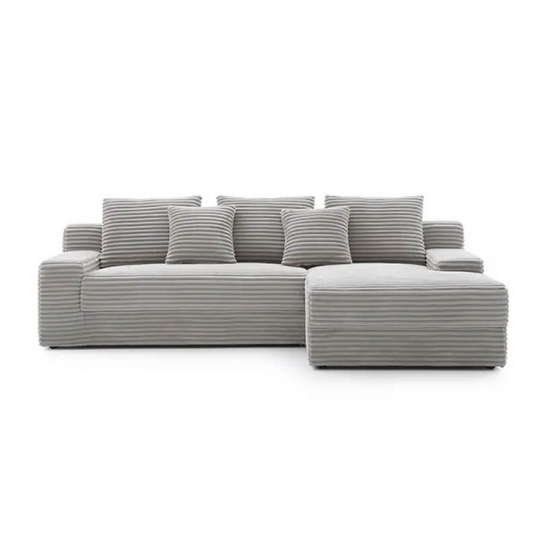 69"3 in 1 Convertible Queen Sleeper Sofa Bed, Modern Fabric Loveseat Futon Sofa Couch w/Pullout Bed, Small Love Seat Lounge Sofa w/Reclining Backrest, Furniture for Living Room, White Gray