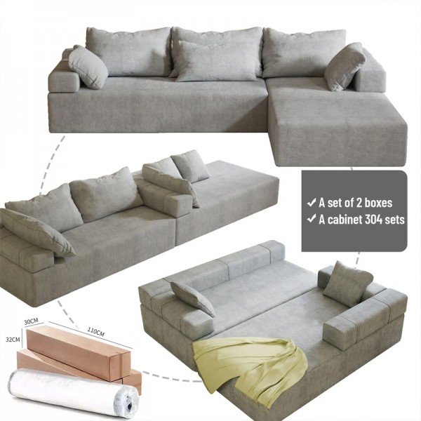 Brown Convertible Folding Modern Sofa Bed - 2 Seater with Adjustable Armrests & Backrest, Ideal for Small Apartments and Guest Rooms, Featuring a Warm, Soft and Smooth Cover