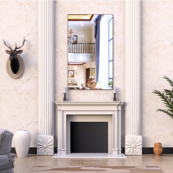 60"x36" Oversized Modern Rectangle Bathroom Mirror with Balck Frame Decorative Large Wall Mirrors for Bathroom Living Room Bedroom Vertical or Horizontal Wall Mounted mirror with Aluminum Frame 