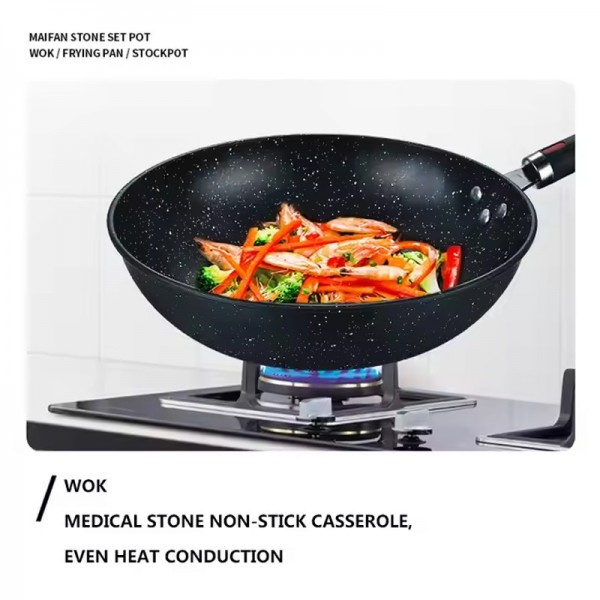 Top Sell Cookware Pots and Pans Kitchen Non Stick Cooking Pot Set Soup Stock Pots Housewares